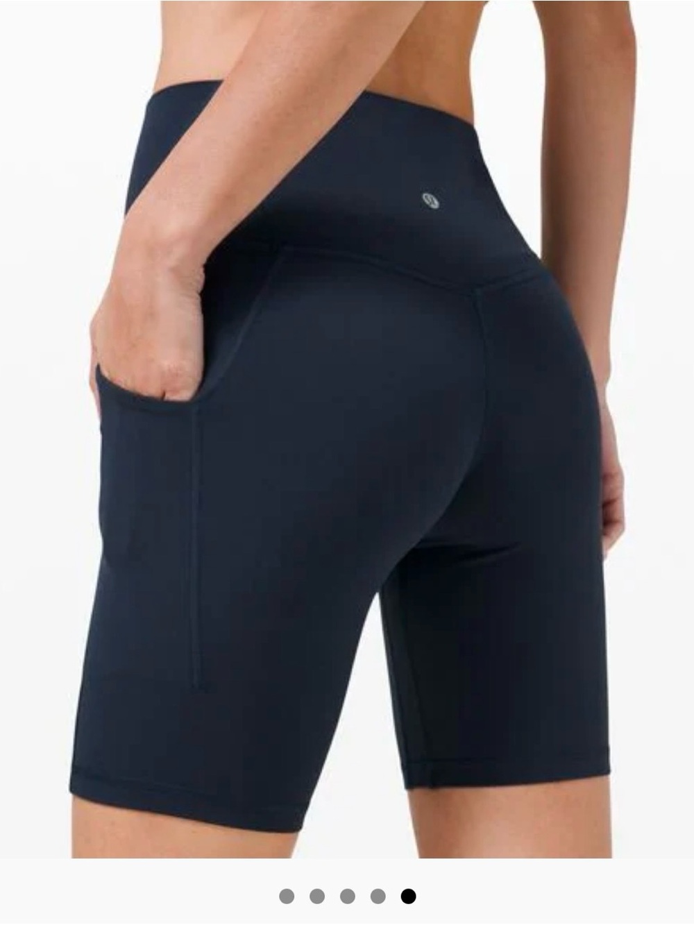 Lululemon Align High Rise Short with Pockets 8 Navy Blue